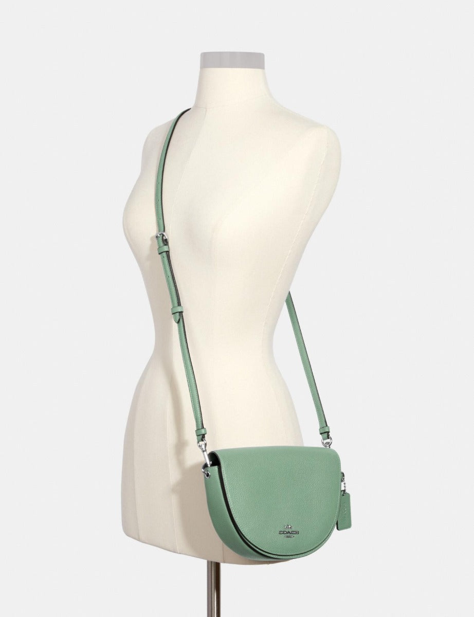 Coach C1432 Ellen Leather Crossbody Bag In Washed Green Coach C1432 Ellen Leather Crossbody Bag In Washed Green